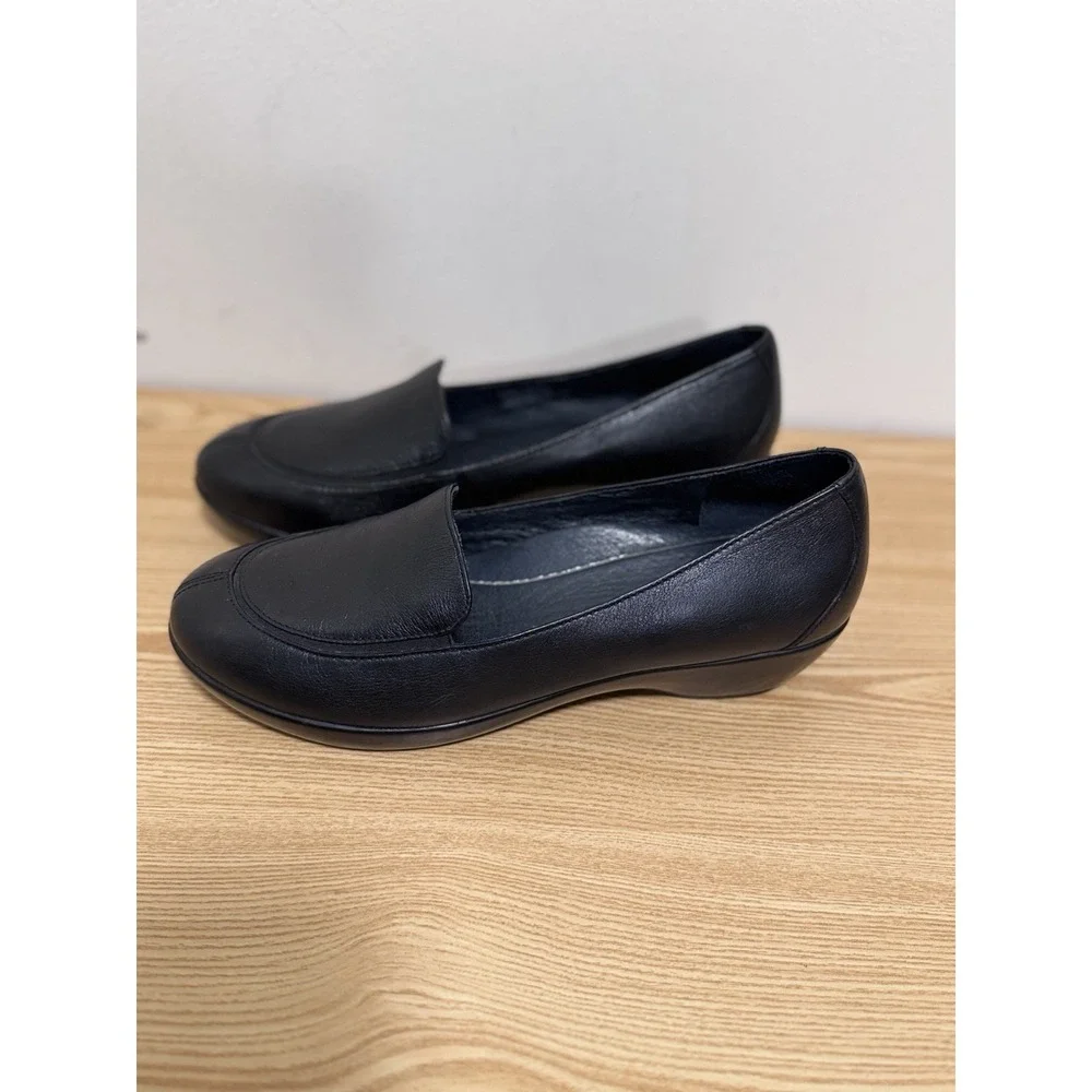 Dansko Shoes Womens Debra Wedge Loafer Black Leather 41 Us 10.5 11 Slip On Shoes
